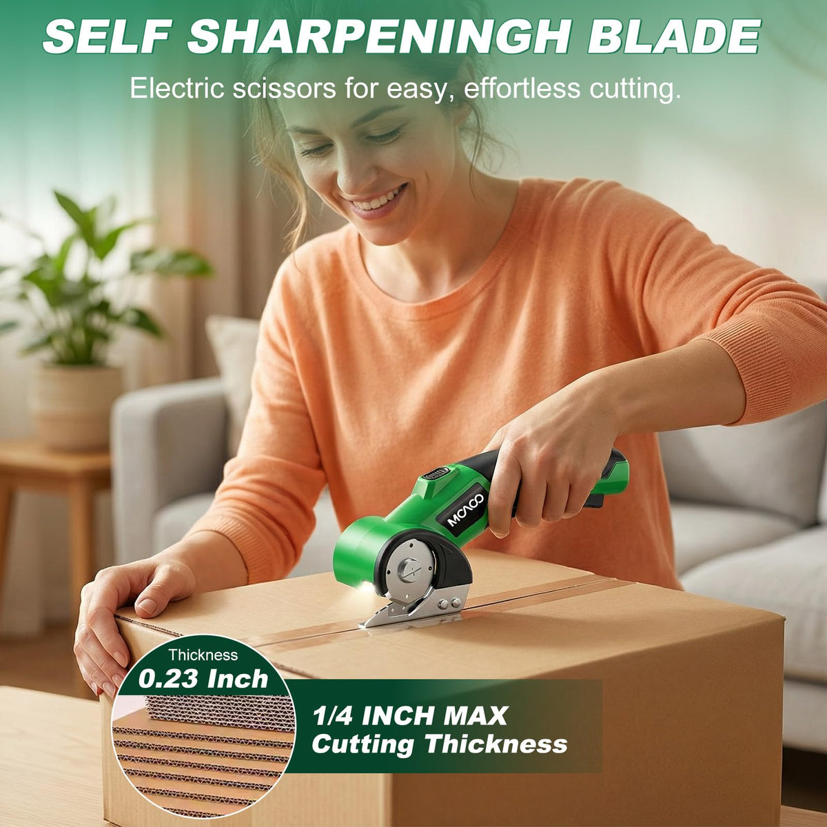 MOAOO cordless 4V scissors for fast, cordless cutting
