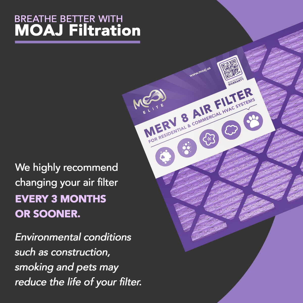 MOAJ Wire mesh supports maintain filter shape during installation