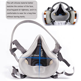 moaron half-face respirator with soft rubber seal for a comfortable fit