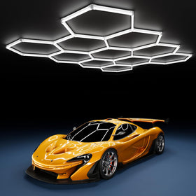 MODERN 11Grids hexagon light close-up of LED chip for bright garage illumination