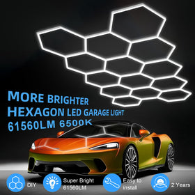 MODERN 14-Hexagon LED installation kit with mounting hardware