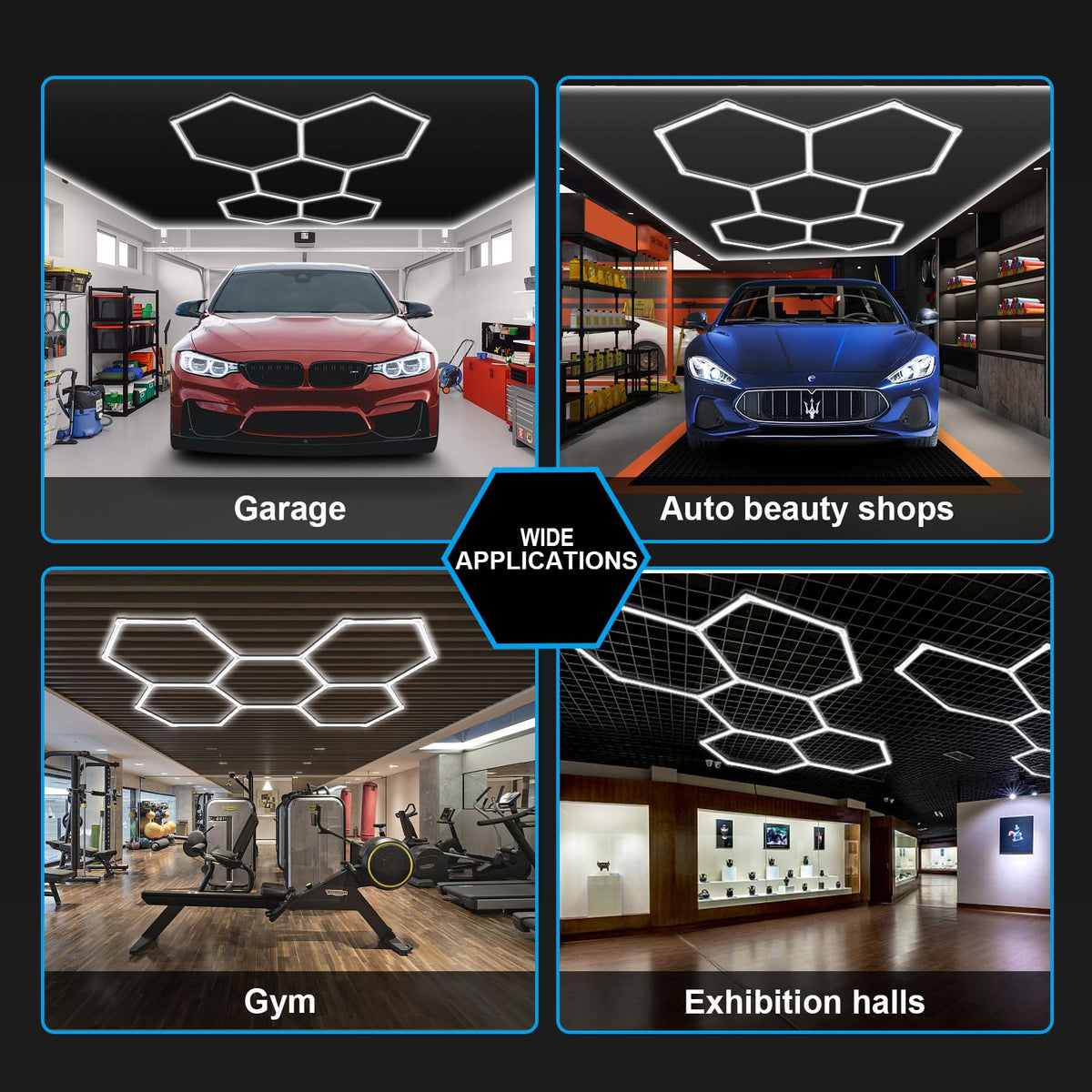 MODERN Hexagon setup supports up to 15 connected hexagons for scalable layouts