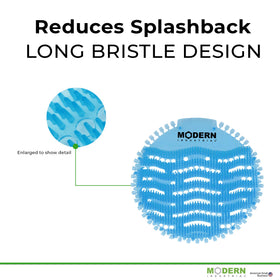 Modern Industrial splash pad minimizes splashes for cleaner floors in high-traffic restrooms.