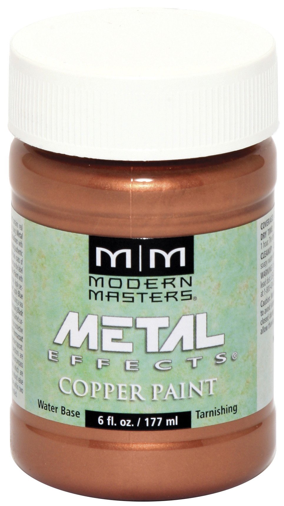 Modern Masters ME149 copper metal effects bottle with a reactive finish for authentic metallic accents.