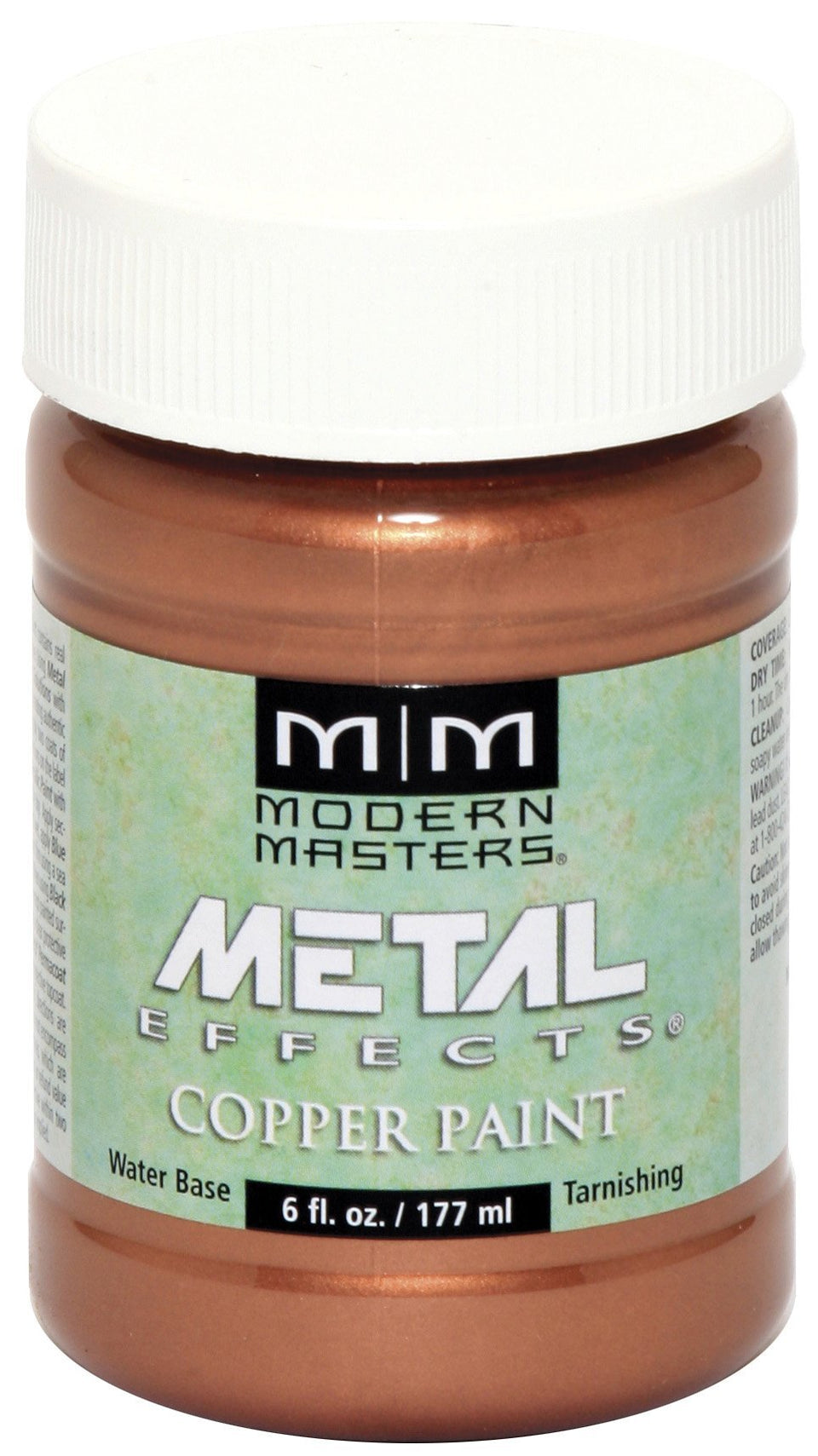Modern Masters ME149 copper metal effects bottle with a reactive finish for authentic metallic accents.