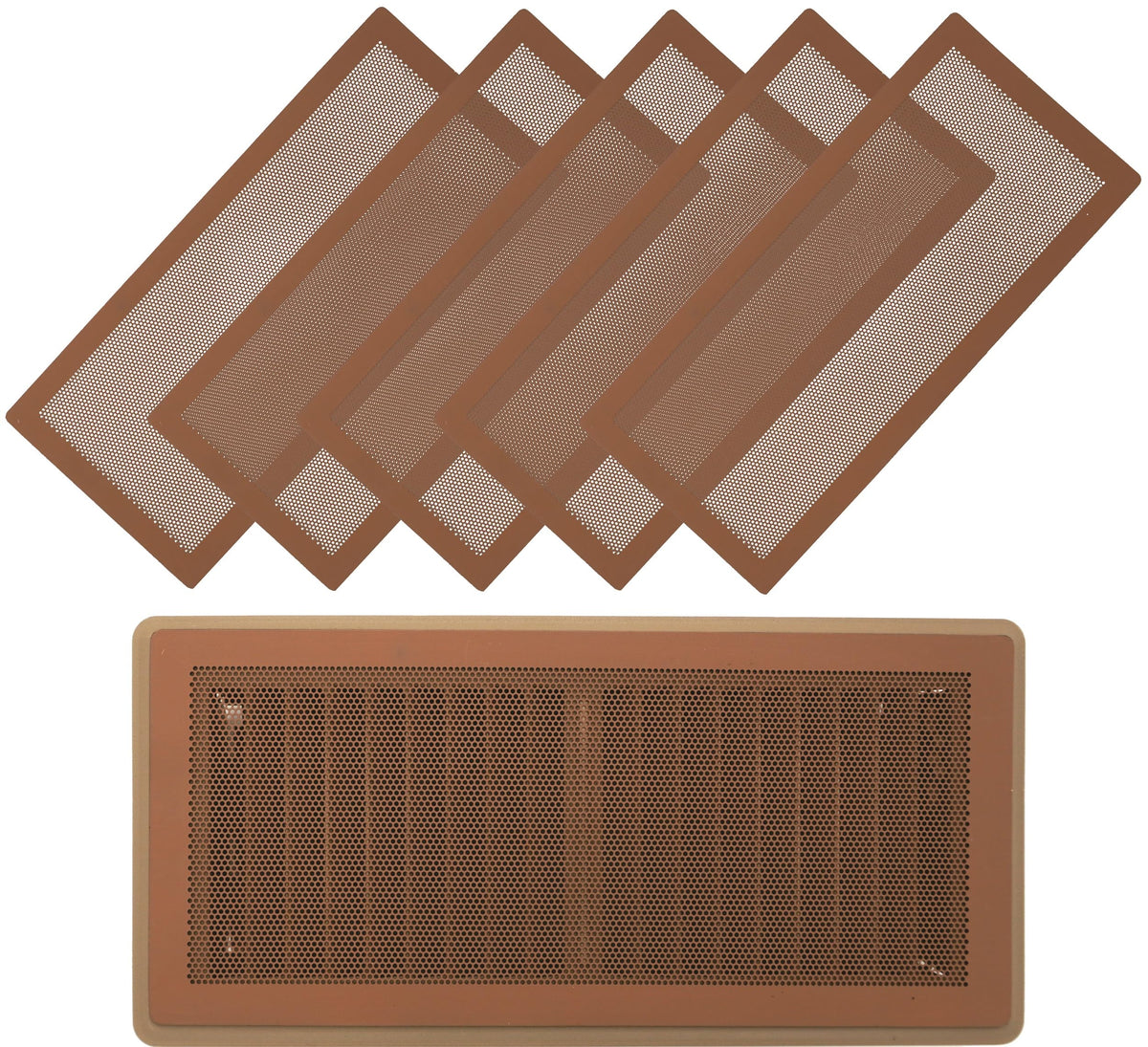MODERN WAVE brown vent screen 5x11 cover protects from debris and small objects.