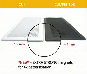 Modern Wave 5x11 vent cover close-up showing powerful magnets.
