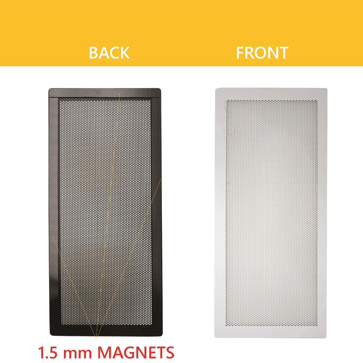 Modern Wave five-pack white vent covers for multiple rooms.