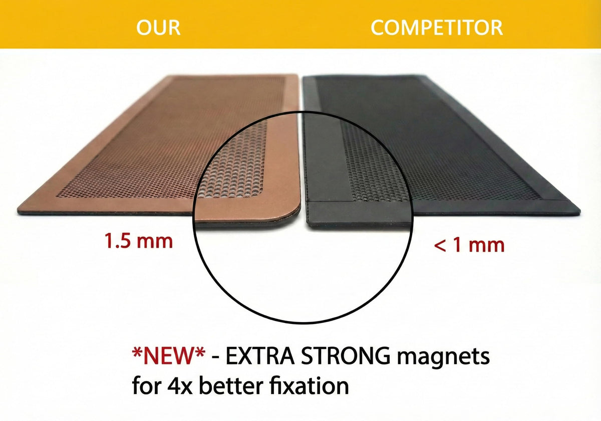 MODERN WAVE strong magnetic vent cover for 4x10 floor registers, easy to install.