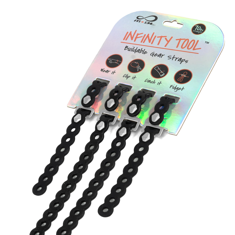 MODL Infinity Tool 2.0 4-pack close-up shows modular straps ready for quick setup