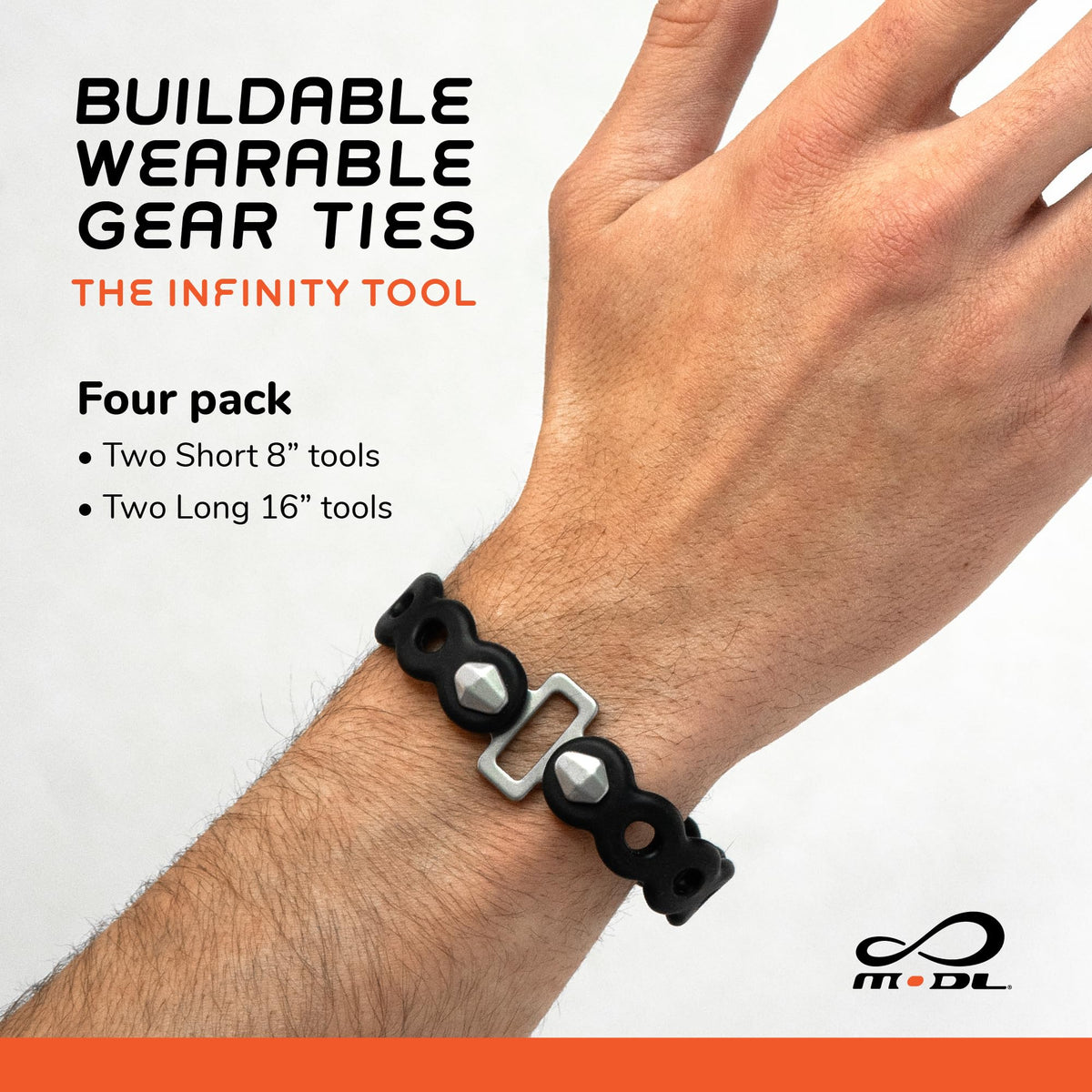 MODL Infinity Tool 2.0 flexible straps on gear enable versatile attachment