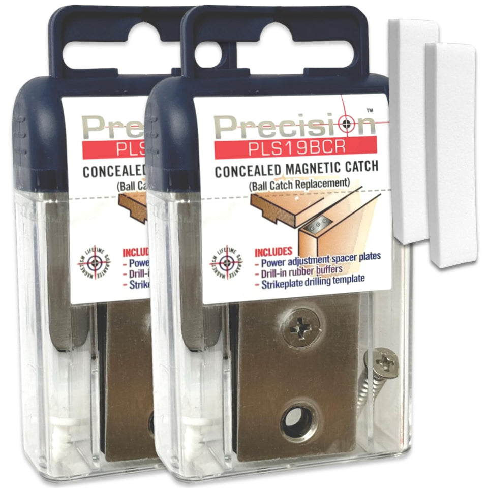 MODTION magnetic door catch front view with 2-pack for closets