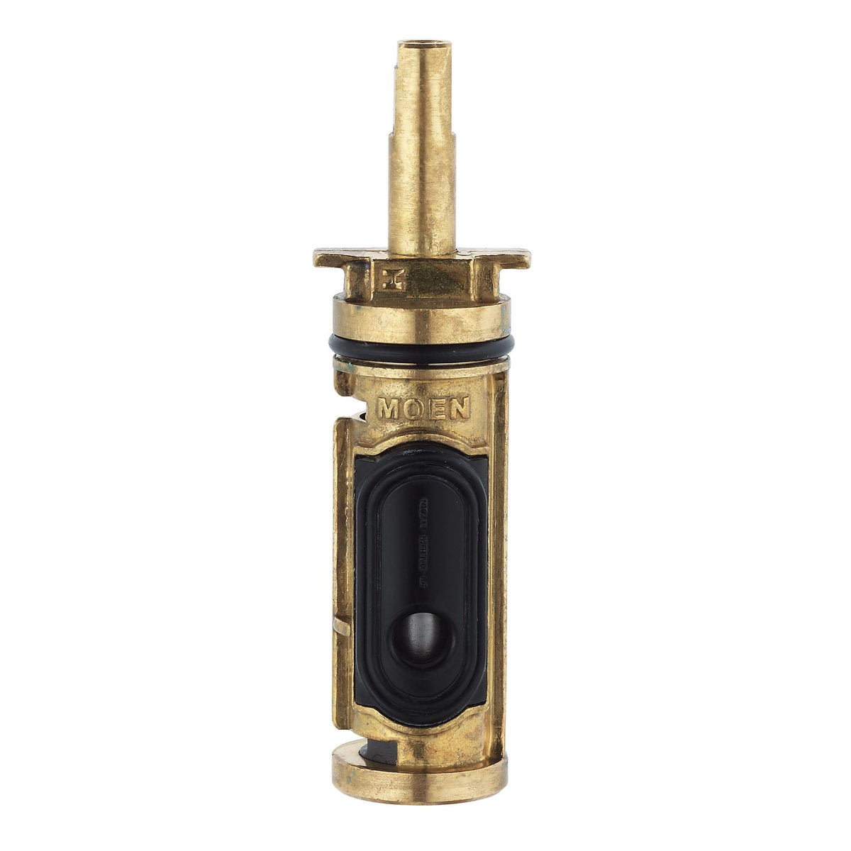 Moen 1222HD PosiTemp cartridge front view, durable brass shell for reliable shower performance.