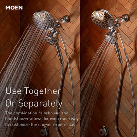 5-foot kink-free hose extends reach for rinsing and cleaning in the shower.