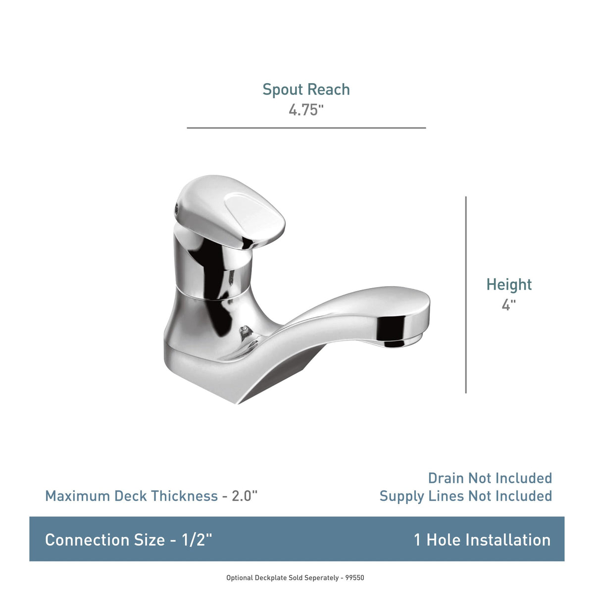Moen 8884 handle closeup highlighting ADA-compliant lever for accessible use