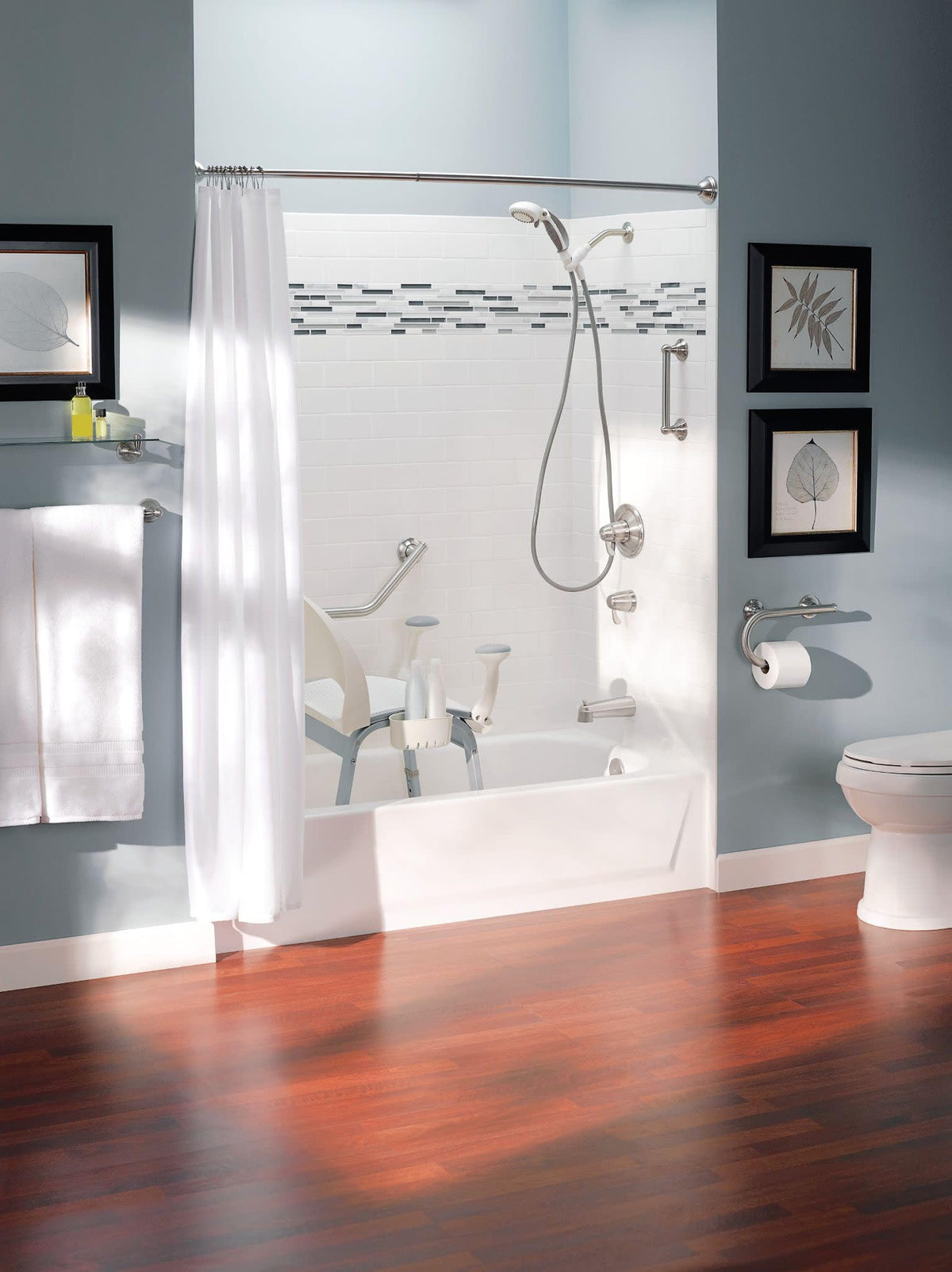 ADA-compliant Moen bathroom accessory supports accessible design