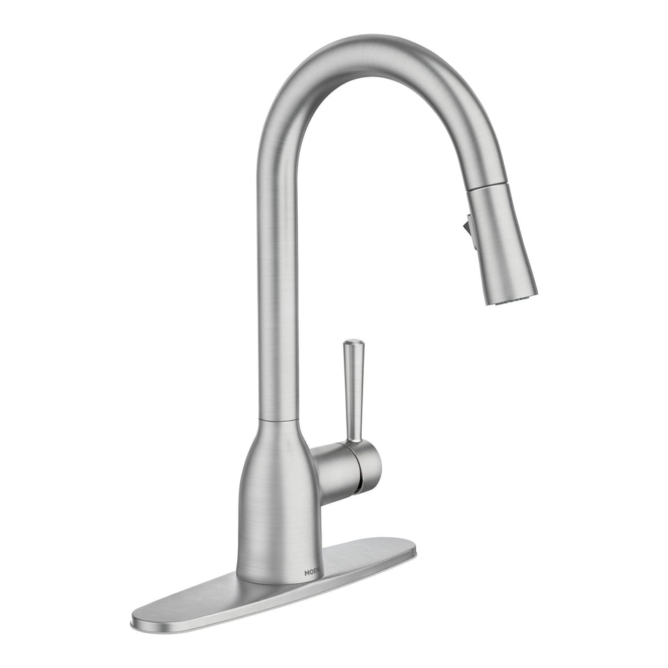 Moen Adler pull-down sprayer for flexible kitchen spraying.