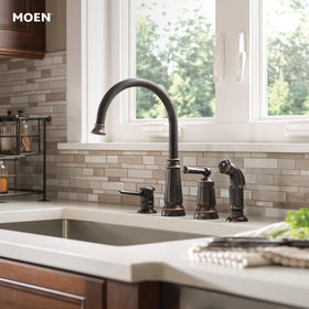 Moen aerated flow ideal for everyday dishwashing tasks.