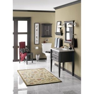 Moen Brantford lever close-up shows rich finish and texture for classic style.