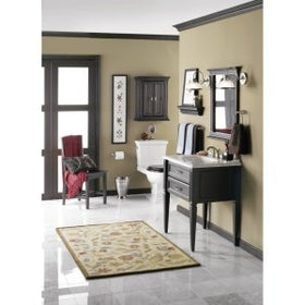 Moen Brantford lever close-up shows rich finish and texture for classic style.