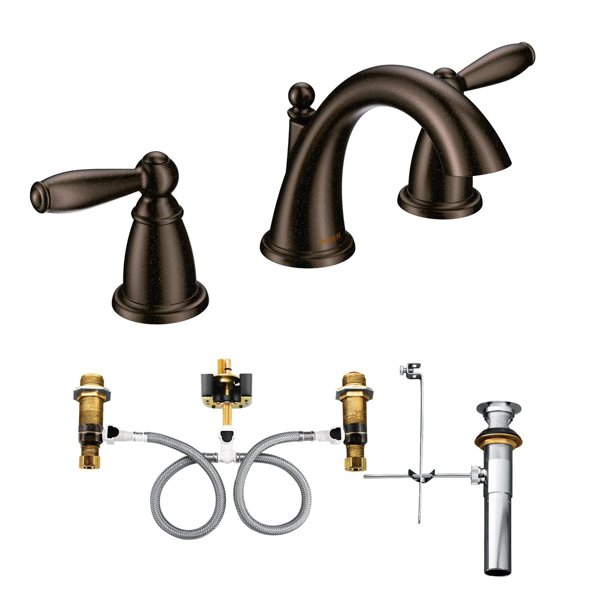 Moen Brantford lever handles offering precise control and ergonomic grip