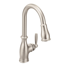 Moen Brantford spout-arc highlights classic style with smooth operation