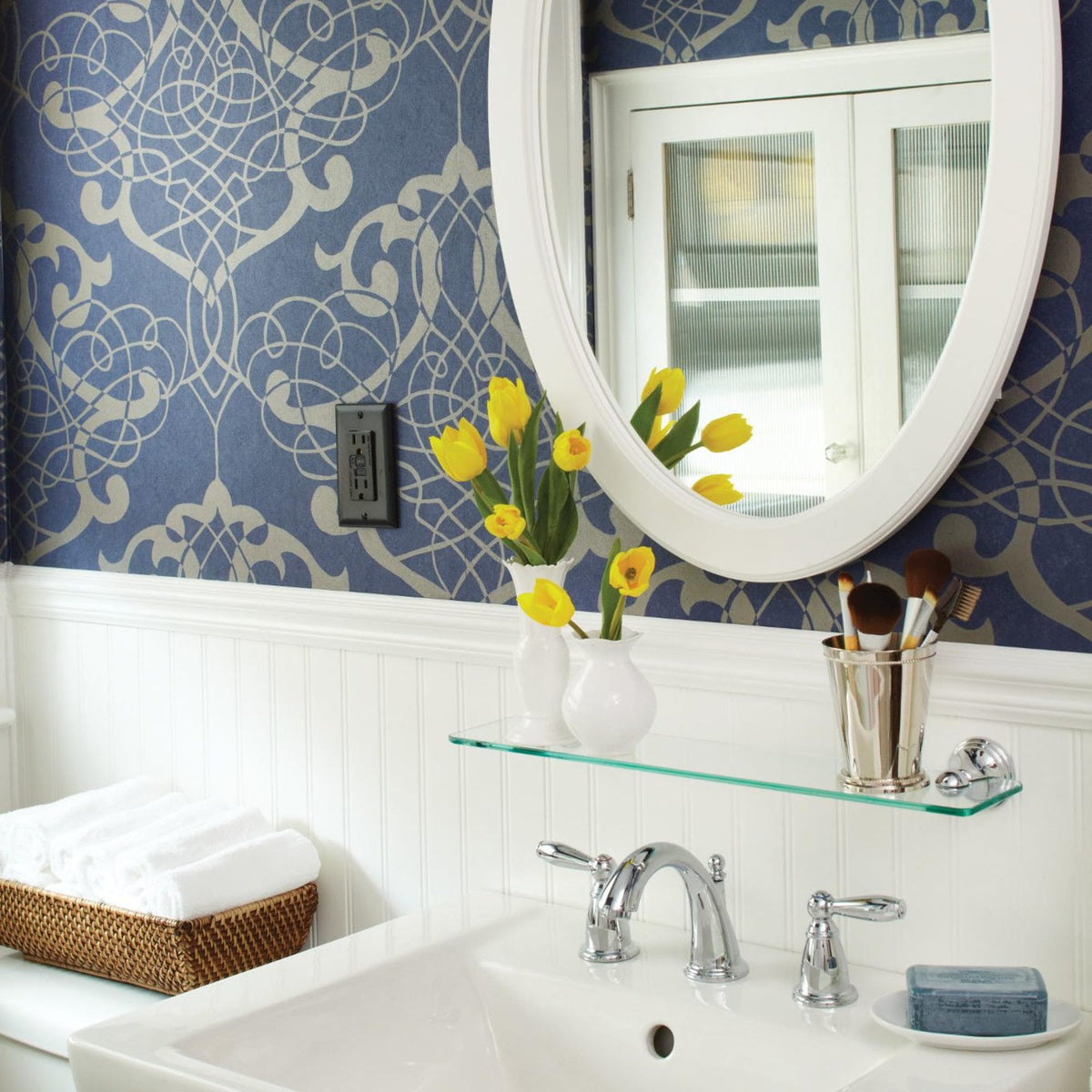 Moen Brantford chrome faucet is WaterSense certified for efficient use.