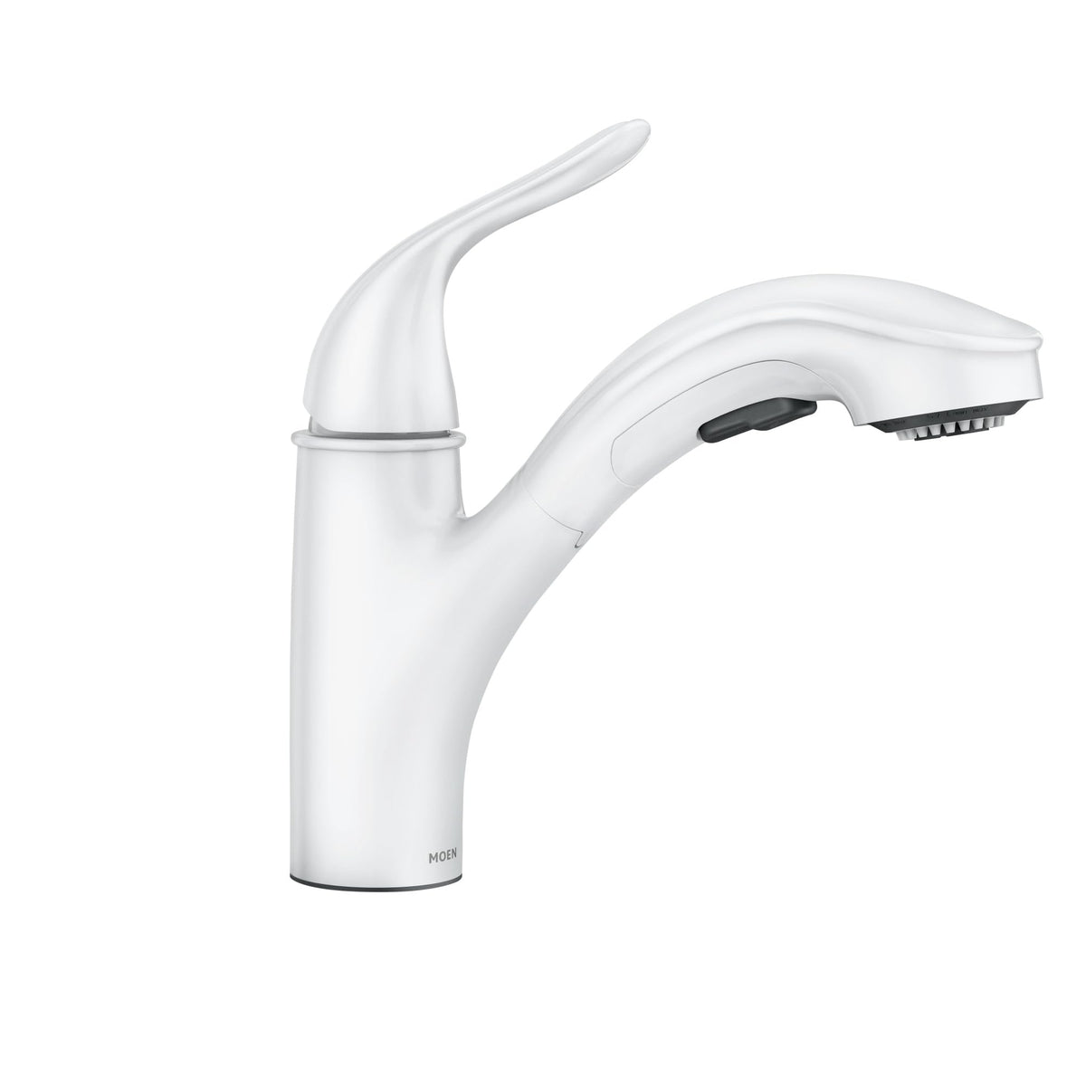 Moen Brecklyn faucet with glacier white finish for a modern kitchen look.