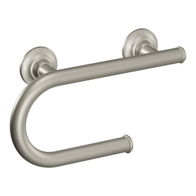 Moen 8-inch brushed nickel grab bar provides secure bathroom support