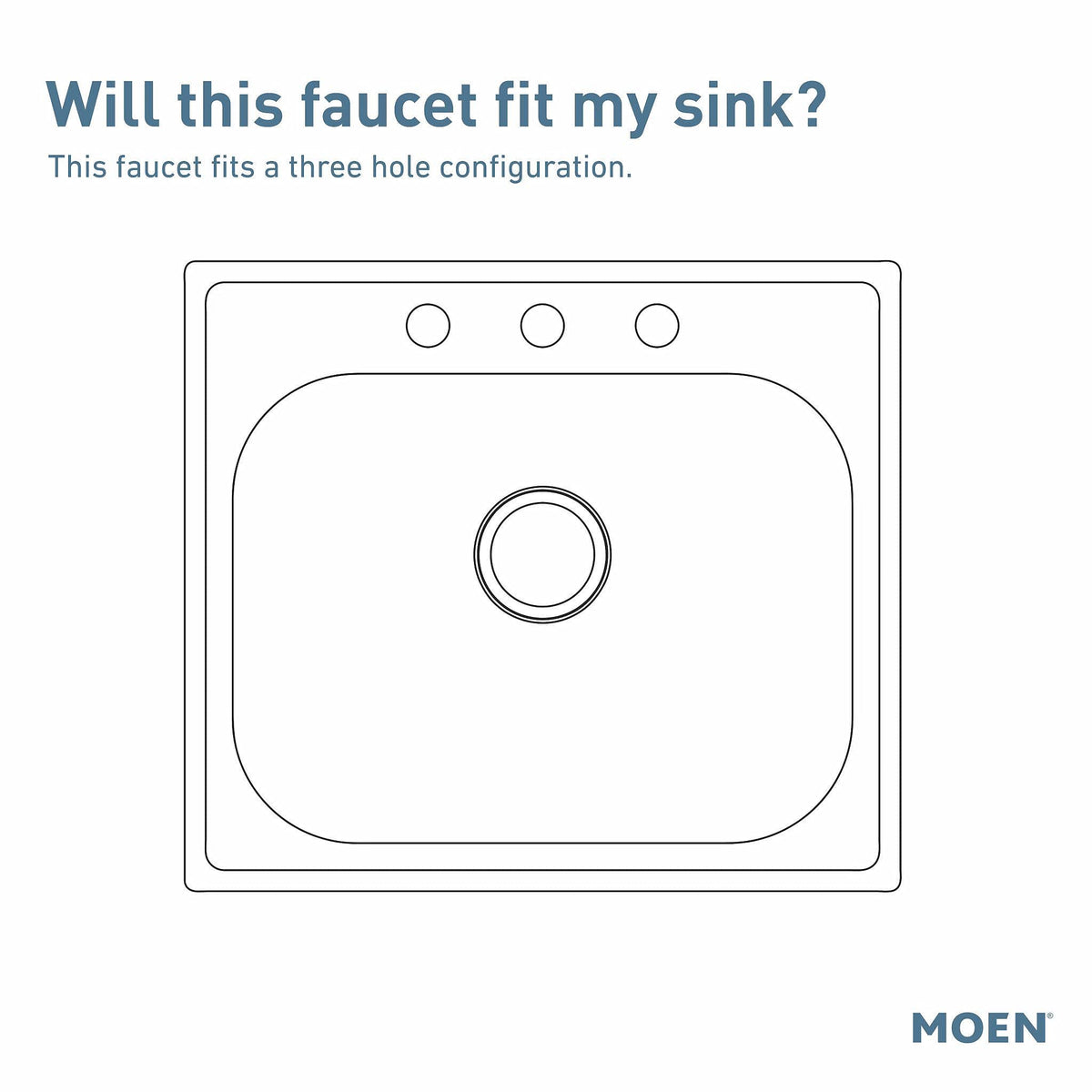 Moen Chateau chrome faucet 3-hole installation demonstrates flexible mounting options