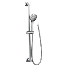 Moen chrome 30-inch slide bar adjusts height for all users