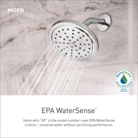 Moen chrome easy-install on wall for quick bathroom upgrade