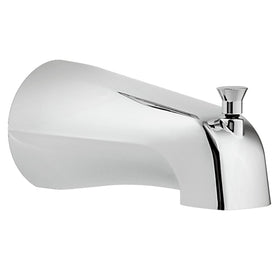 Moen chrome tub spout with lift rod diverter for easy tub-to-shower transition
