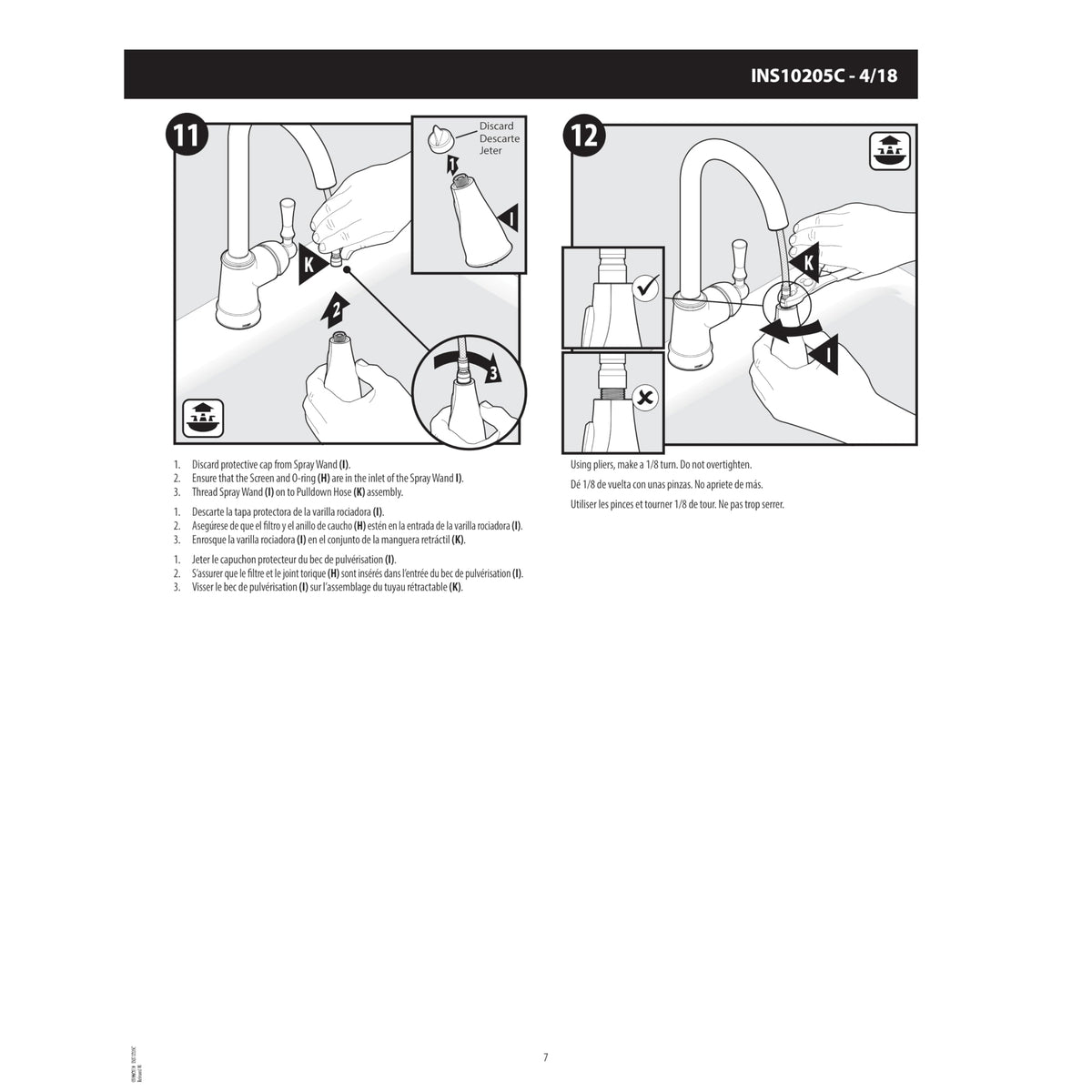 Moen Classic Stainless pulldown sprayer enabling flexible kitchen rinsing