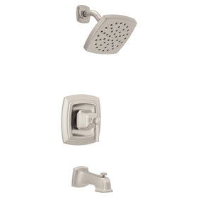 Moen Conway brushed nickel shower handle with clean, modern lines