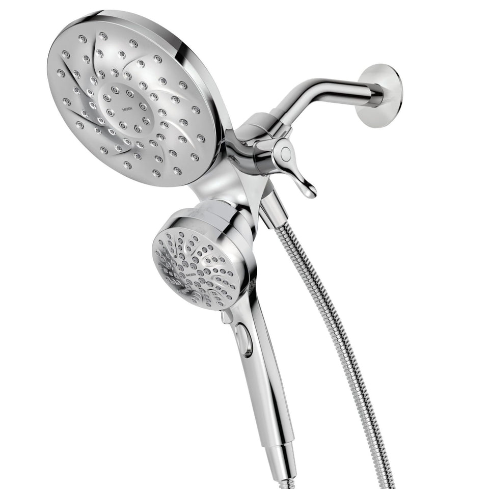 Moen Engage Chrome Magnetix front view highlighting a sleek shower upgrade