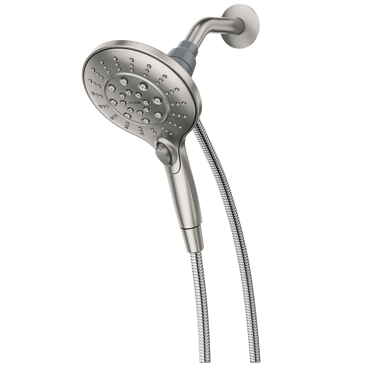 Moen Engage handheld spray head offers versatile cleaning and rinsing options.