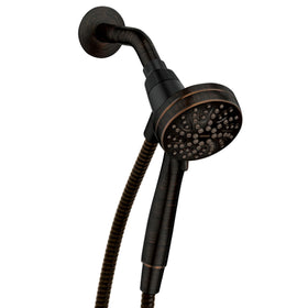 Moen Engage Magnetix showerhead in a modern bathroom showcases durability and sleek style