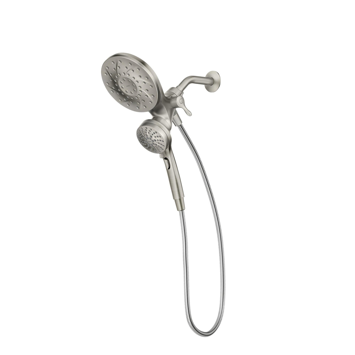 Moen Engage Magnetix magnetic docking system ready for quick hand shower use.