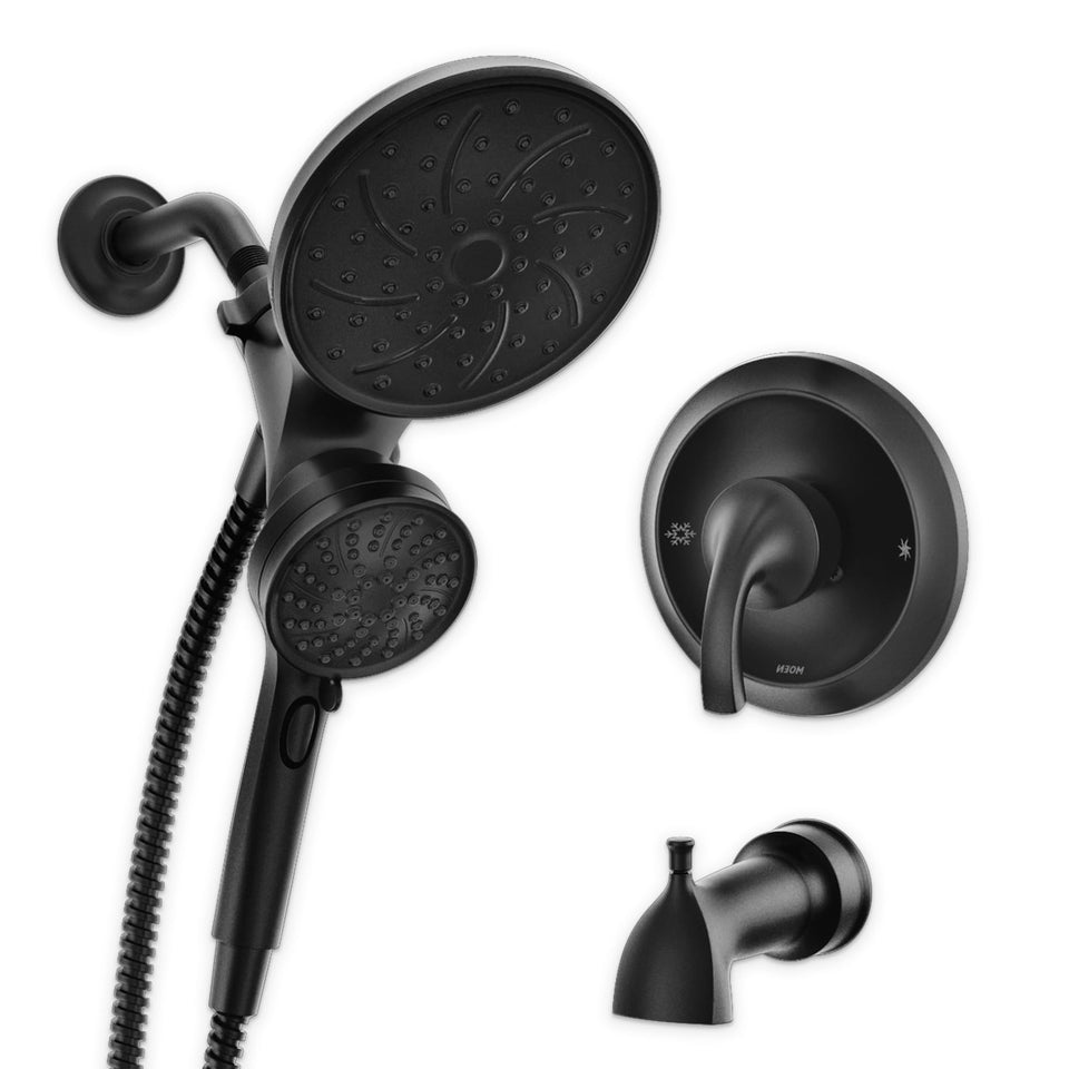 Moen Engage Magnetix handshower with magnetic dock for effortless mode switching and flexibility.