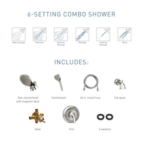 Moen Engage Magnetix handheld with multiple spray settings for customizable sessions.
