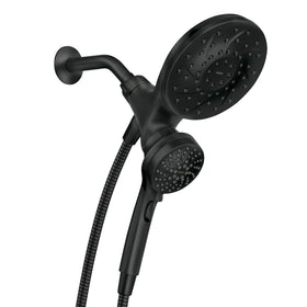 Moen Engage 2-in-1 main showerhead in matte black for versatile bathing
