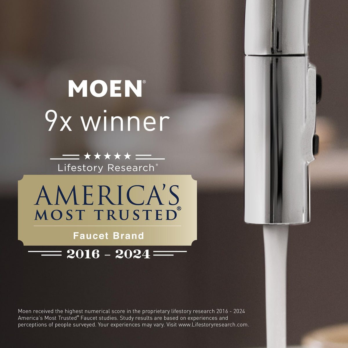 Moen EX75C efficient disposal supports quick cleanup after parties.