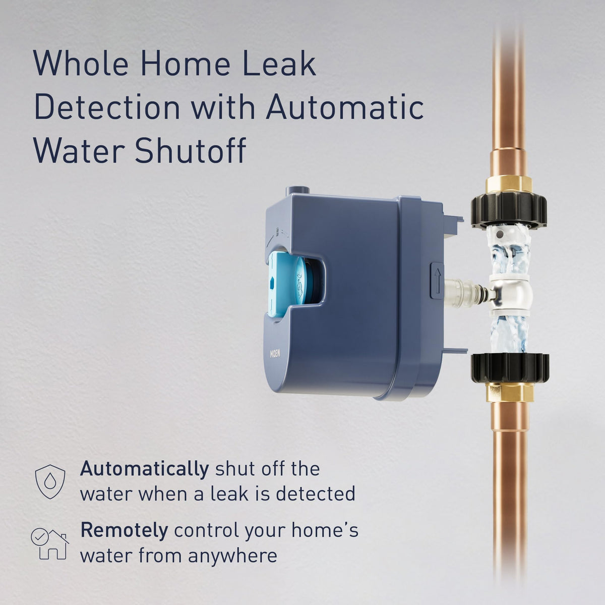 Moen Flo app control and notifications keep you informed and empowered away from home.