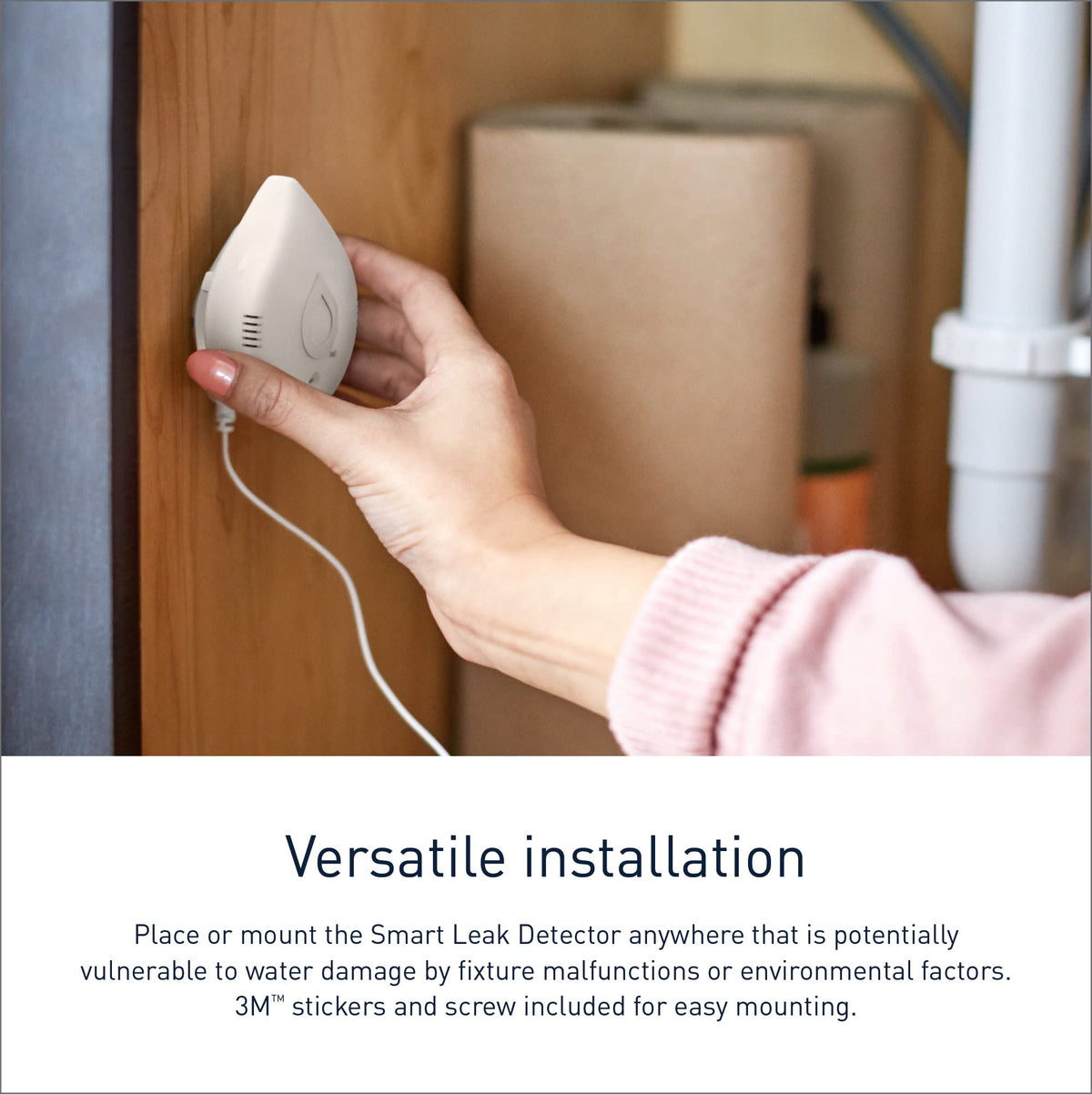 Moen Flo extension cable 48in reaches tight spaces.