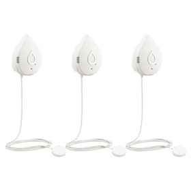 Moen Flo Smart Water Leak Detector with a compact design fits discreetly in tight spaces.