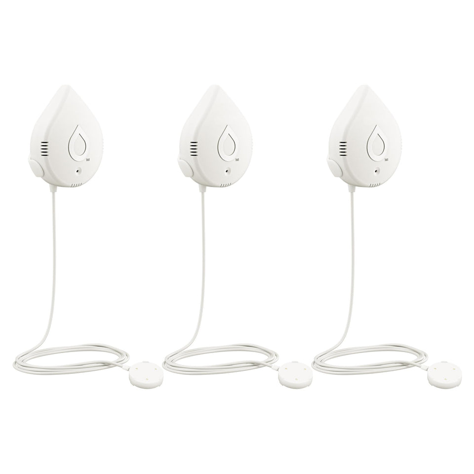 Moen Flo Smart Water Leak Detector with a compact design fits discreetly in tight spaces.