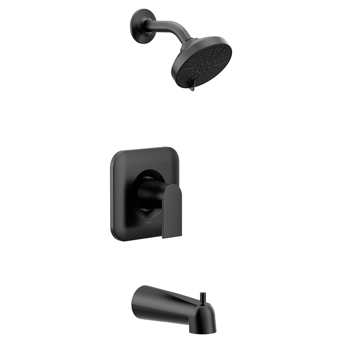 Moen Genta LX lever handle with hot and cold indicators for precise control.