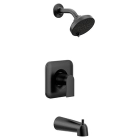 Moen Genta LX lever handle with hot and cold indicators for precise control.