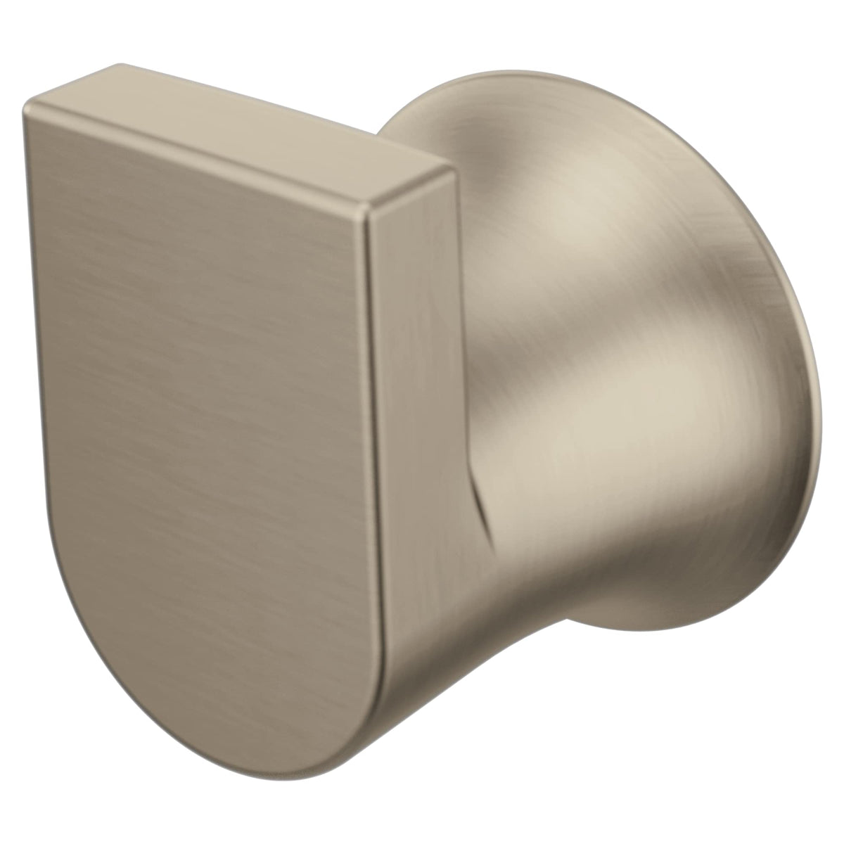 Moen Genta LX robe hook in brushed nickel with secure wall mount.
